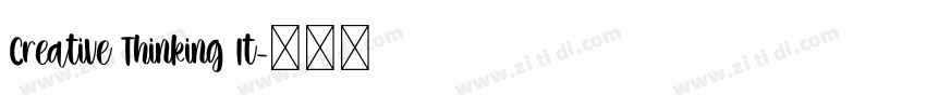 Creative Thinking It字体转换